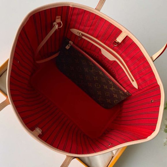 Louis Vuitton NEVERFULL MM Monogram Cherry with Pouch - Picture 4 of 9